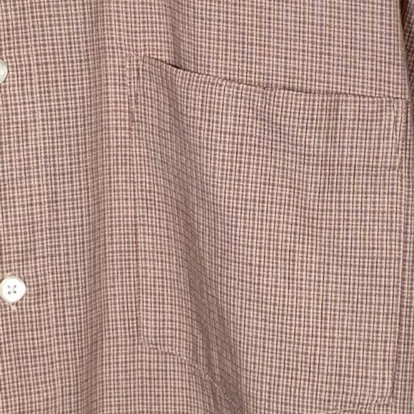 Hugo Boss Shirt Mens 16.5 Long Sleeve Button Down Top Plaid Work Casual Orange - Picture 8 of 12